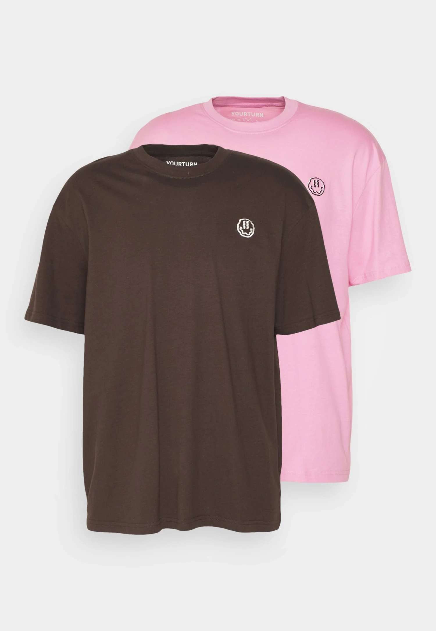 YOURTURN Unisex 2 Pack - T-Shirt Print - BrownPink 8 YOURTURN Unisex 2 Pack - T-Shirt Print - BrownPink - Afbeelding 6
