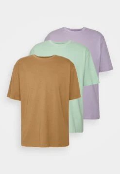 YOURTURN 3Pack Unisex - T-Shirt Basic - Light Green/Lilac/Light Brown -Kleding Verkoop 2ed8114ce3474a2bb4c76e33887aa7fd