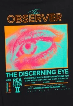 YOURTURN Unisex Observer- T-Shirt Print - Black -Kleding Verkoop 2f10caddf93c4f93970871184d5087d9