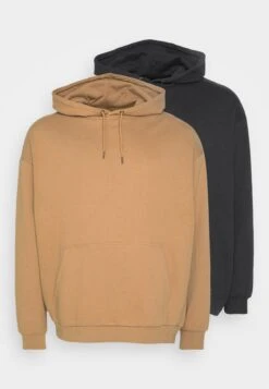 YOURTURN 2 Pack Unisex - Hoodie - Light Brown/Black -Kleding Verkoop 3e28ed96a7cb4567bda76f0b67940a61