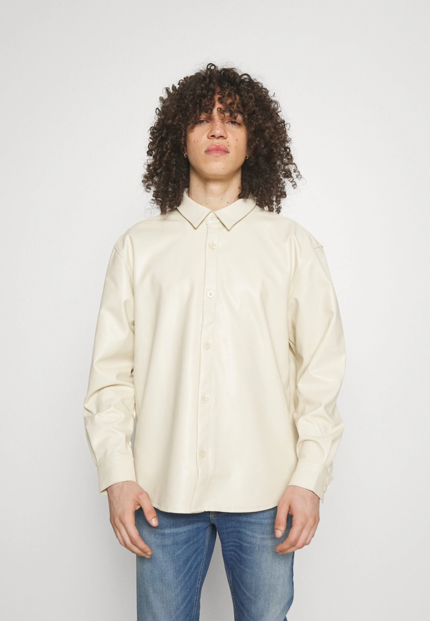 YOURTURN Unisex - Imitatieleren Jas - Beige 3 YOURTURN Unisex - Imitatieleren Jas - Beige