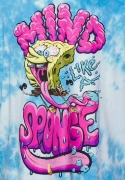 YOURTURN Spongebob Tie Dye Graphic Tee - T-Shirt Print - Blue -Kleding Verkoop 40875b87dec64753aa40d175f8bdc22e