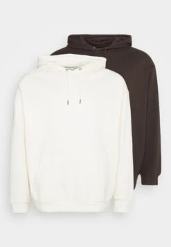 YOURTURN 2 Pack Unisex - Hoodie -Brown/Off-White -Kleding Verkoop 4fc56a2d85334963ba991ae432107540