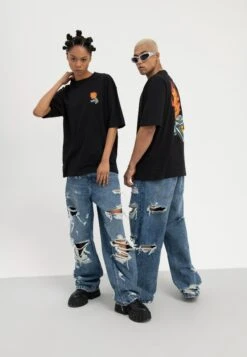 YOURTURN Unisex - Relaxed Fit Jeans - Light Blue Denim -Kleding Verkoop 55136c195da94d1b9c1d97bbc44a4639