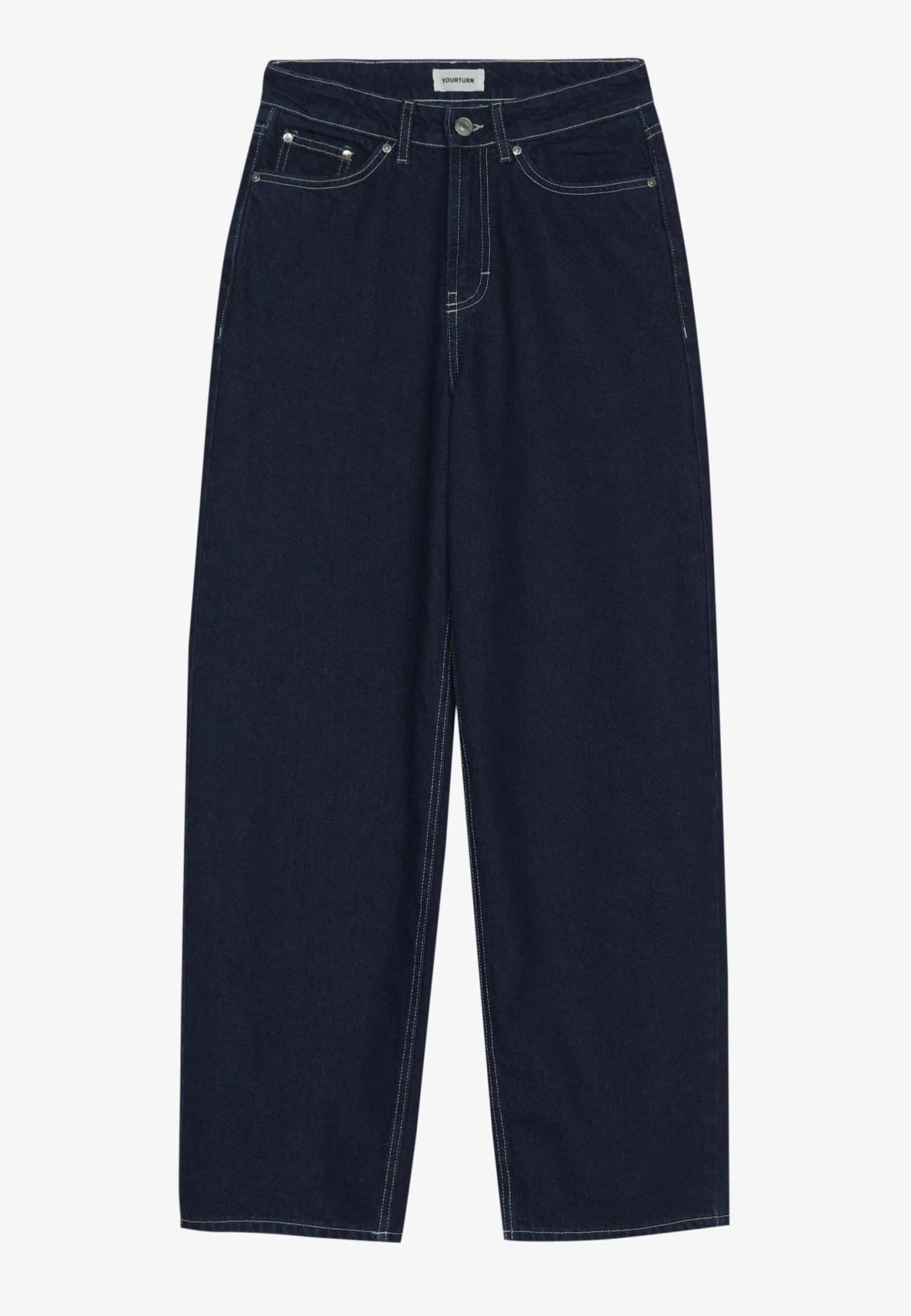 YOURTURN Unisex - Relaxed Fit Jeans - Rinsed Denim 7 YOURTURN Unisex - Relaxed Fit Jeans - Rinsed Denim - Afbeelding 5