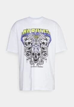 YOURTURN Rule Skull Graphic Tee Unisex - T-Shirt Print - White -Kleding Verkoop 68ce6e2ef5464ff5af39c9b482f98a1a