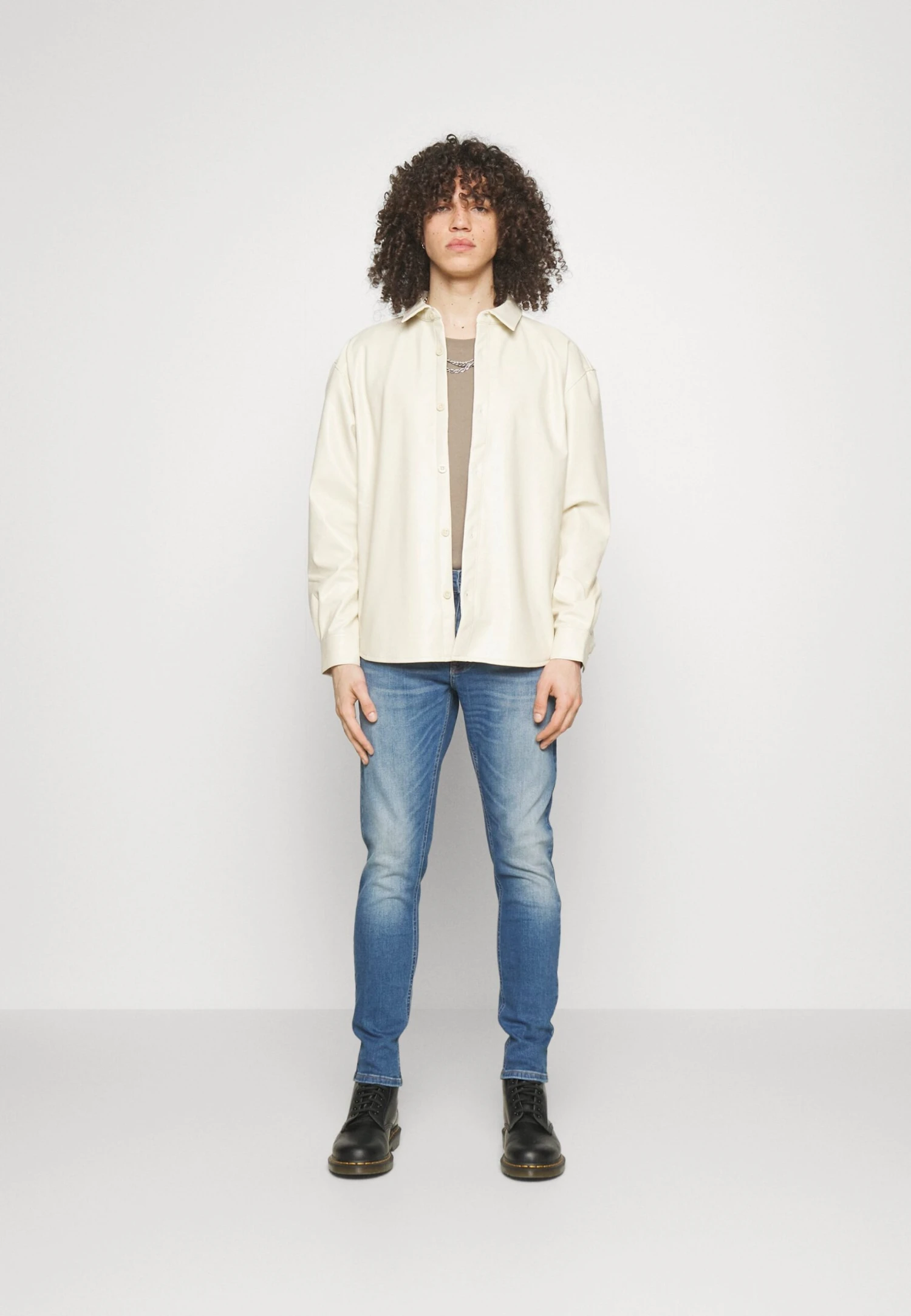 YOURTURN Unisex - Imitatieleren Jas - Beige 4 YOURTURN Unisex - Imitatieleren Jas - Beige - Afbeelding 2