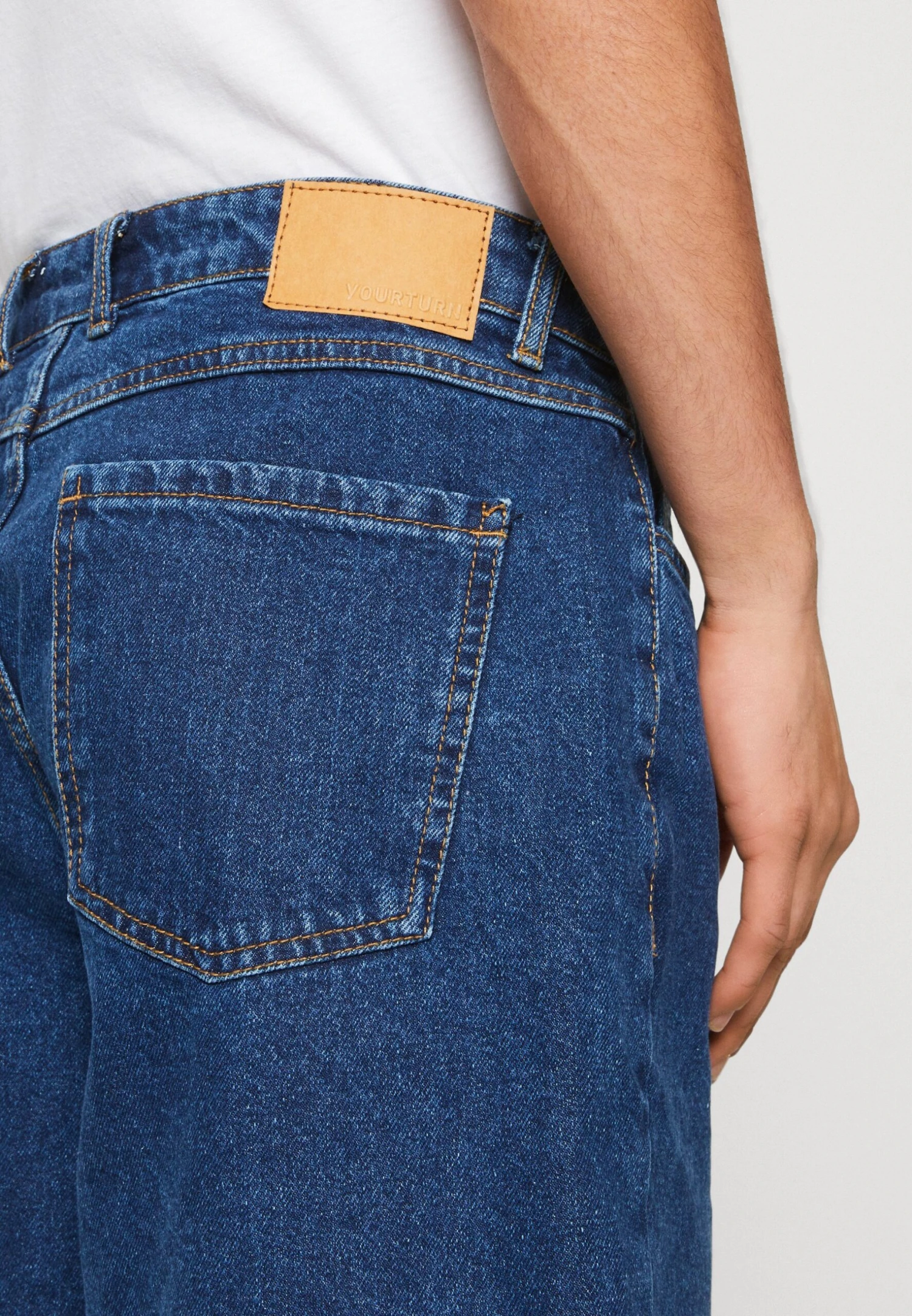 YOURTURN Unisex - Jeansshort - Blue Denim 8 YOURTURN Unisex - Jeansshort - Blue Denim - Afbeelding 6