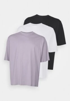 YOURTURN Unisex 3 Pack- T-Shirt Basic - White/Lilac/Black -Kleding Verkoop 74a88e3257534b588c923bdfe378d85a