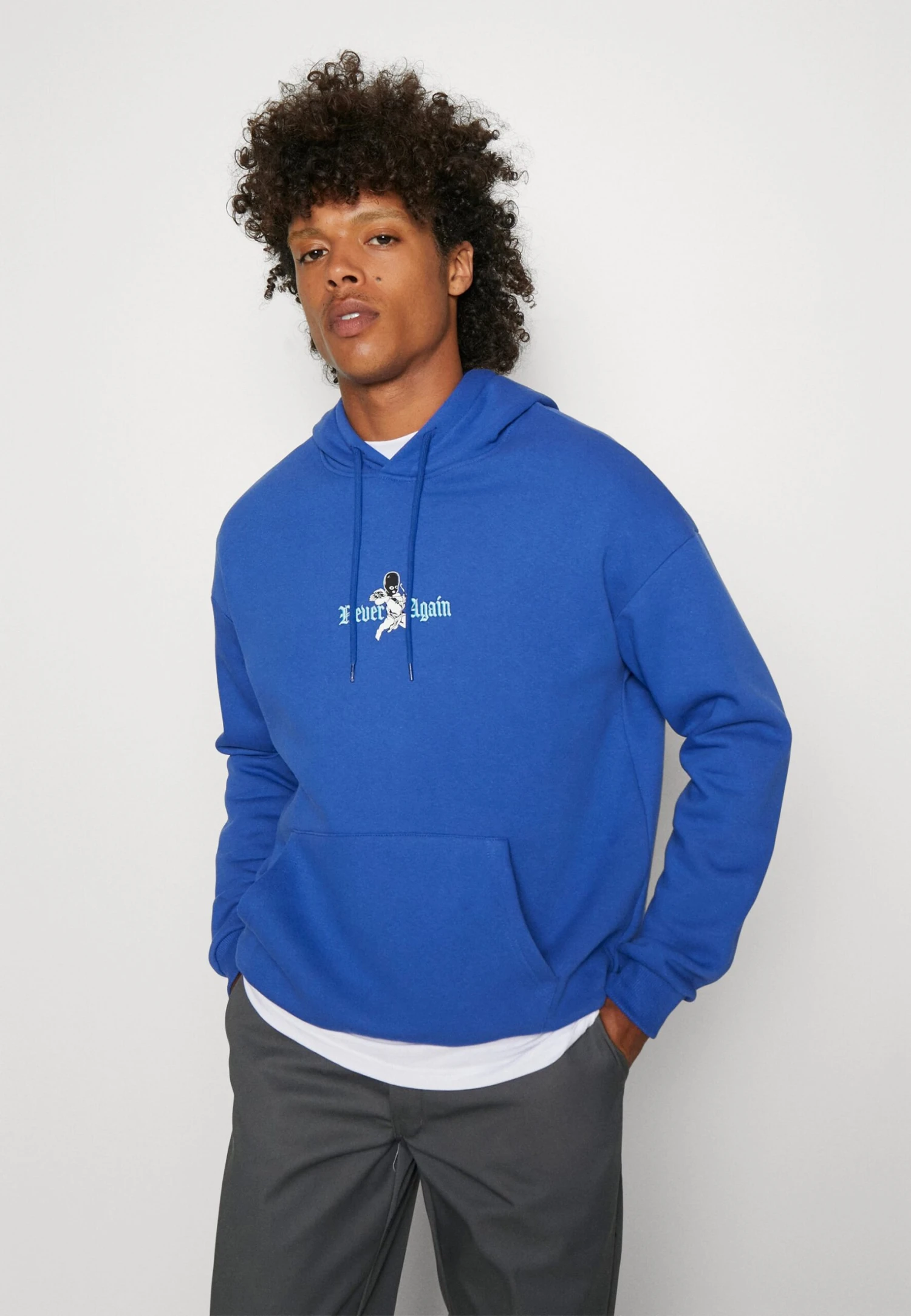 YOURTURN Never Again Hoodie Unisex - Hoodie - Dark Blue 6 YOURTURN Never Again Hoodie Unisex - Hoodie - Dark Blue - Afbeelding 4