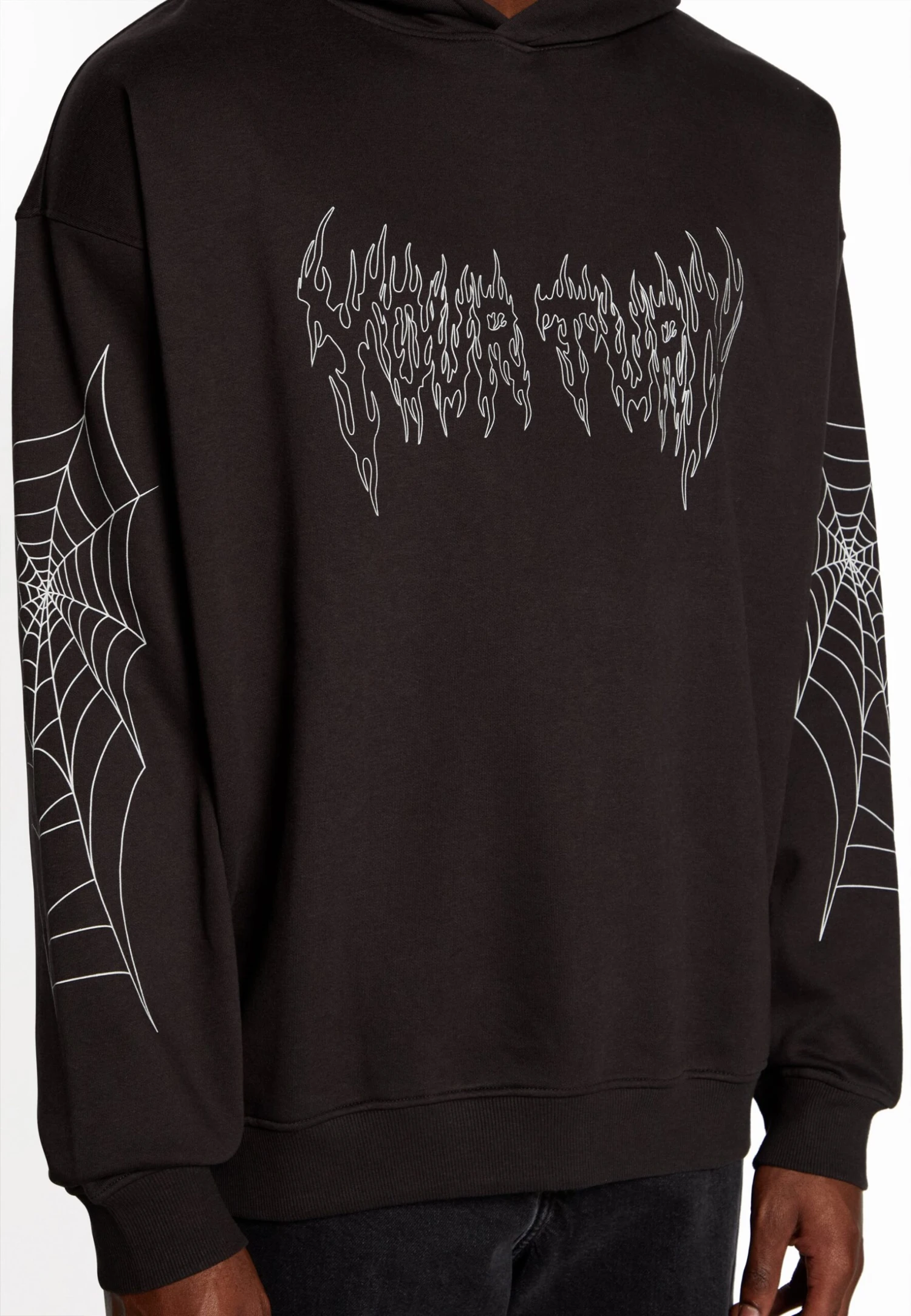 YOURTURN Spiderweb Unisex - Hoodie - Black 8 YOURTURN Spiderweb Unisex - Hoodie - Black - Afbeelding 6