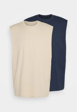YOURTURN Unisex 2 Pack - Top - Beige/Dark Blue -Kleding Verkoop b55d40a197f94f29b51876acd9a8af53