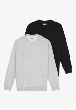 YOURTURN Unisex 2 Pack - Sweater - Black/Mottled Light Grey -Kleding Verkoop ca48994b3c274aa685423dccdbfee630