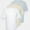 YOURTURN 3Pack Unisex - T-Shirt Basic - White/Off-White/Light Blue -Kleding Verkoop d26ba9448f9047a59aa5c0c2de34af67
