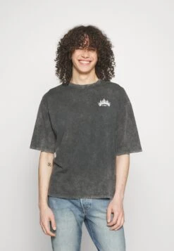 YOURTURN Skull Graphic Tee Unisex - T-Shirt Print - Mottled Black -Kleding Verkoop da5ddb789f454a678b4b27212f932166