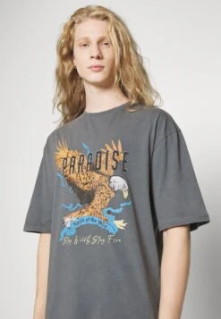 YOURTURN Unisex - T-Shirt Print - Mottled Black -Kleding Verkoop dbb1140a540b4b5d88e6dd57bb2e23c4