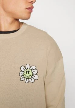YOURTURN Crewneck With A Flower - Trui - Beige -Kleding Verkoop dfaed8f3ebab418ea73d63153f391822