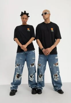 YOURTURN Unisex - Relaxed Fit Jeans - Light Blue Denim -Kleding Verkoop e102394d654b4725951fac5e40f5275a