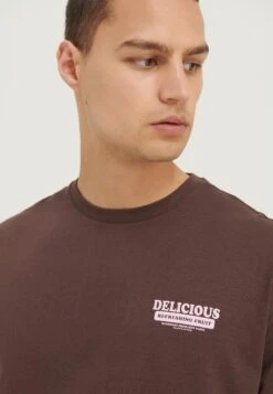 YOURTURN Unisex - T-Shirt Print - Brown -Kleding Verkoop e69624d641f14794b4f668b4cc2b8b7b