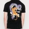YOURTURN Dragon Tiger Tee - T-Shirt Print - Black -Kleding Verkoop eafb741659644e9a9687f4c8767b6e38