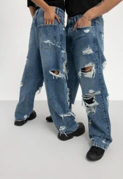 YOURTURN Unisex - Relaxed Fit Jeans - Light Blue Denim -Kleding Verkoop f02b5a86a60a43f285c66bf0972136a0