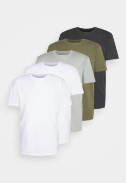 YOURTURN Unisex 5 Pack - T-Shirt Basic - White/Olive /Black 16 YOURTURN Unisex 5 Pack - T-Shirt Basic - White/Olive /Black -Kleding Verkoop fd0cb44c209a4deebcd571033de05bdb